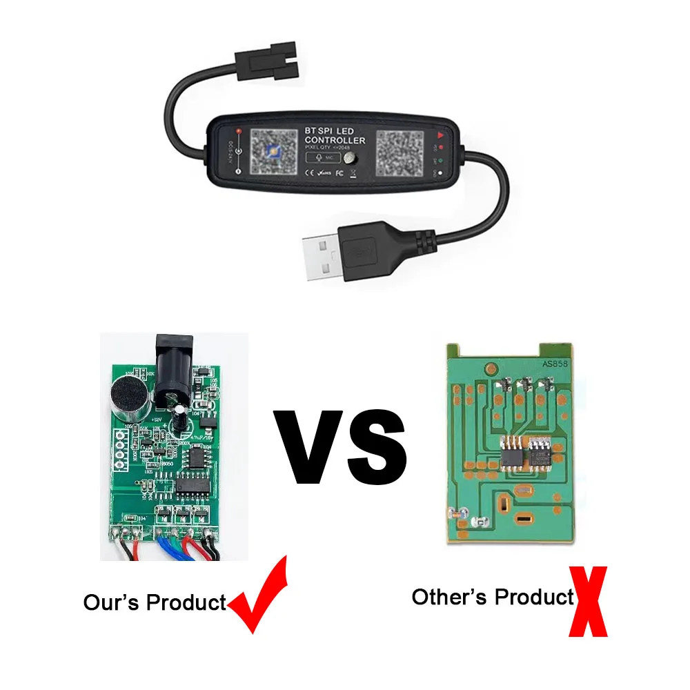 家庭用リモコン付きLEDストリップ,魔法の家,Bluetooth,USB,Wi-Fi,dc12v,s2812b