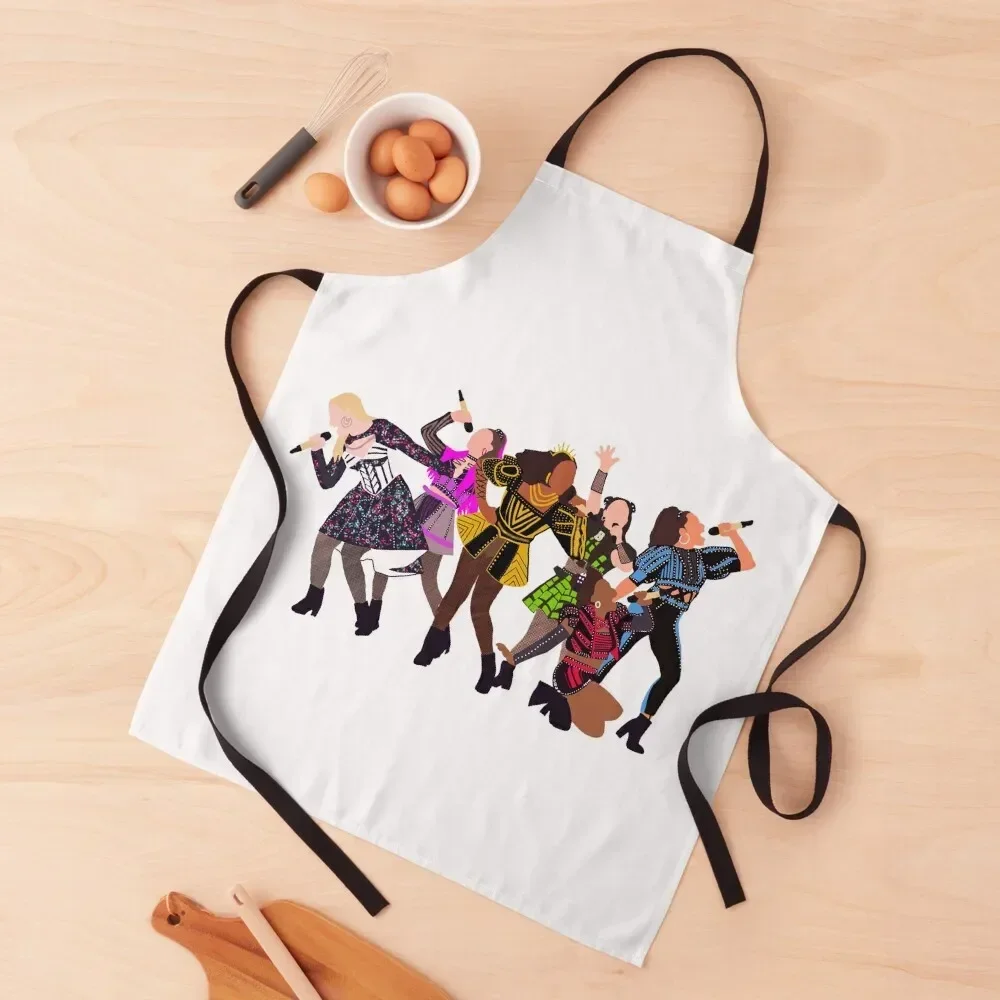 

SiX The Musical - Chicago/Broadway Cast Costume Apron For Woman Kitchen Handle For Women professional hairdressing Apron