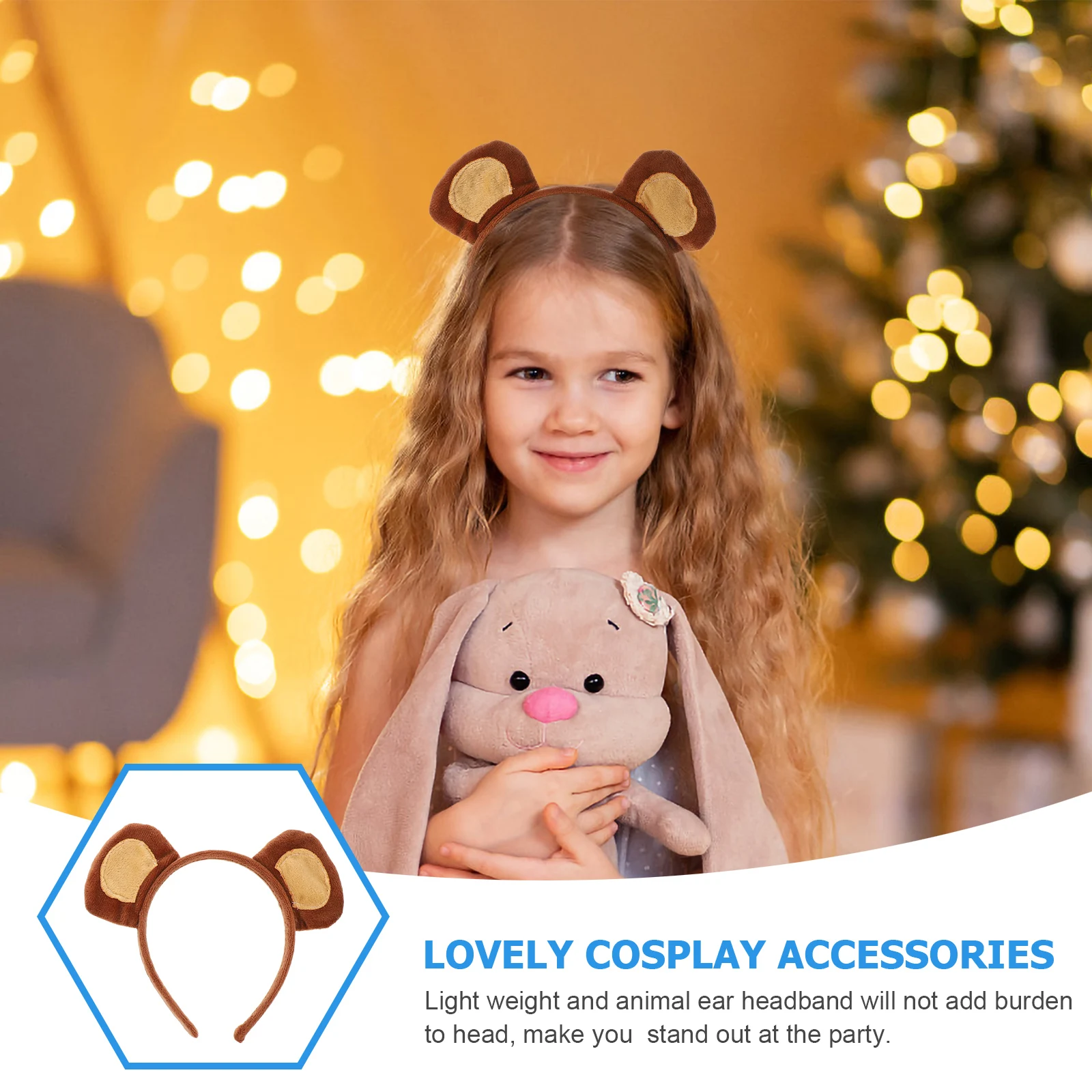 

1Set Monkey Ear Headband Tail Animal Costume Kid Cosplay Party Dress Up Prop Accessories Monkey Costume for Kids