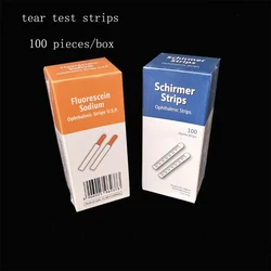 India tear detection filter paper strip fluorescein sodium ophthalmic detection test strip fluorescent strips a box of 100