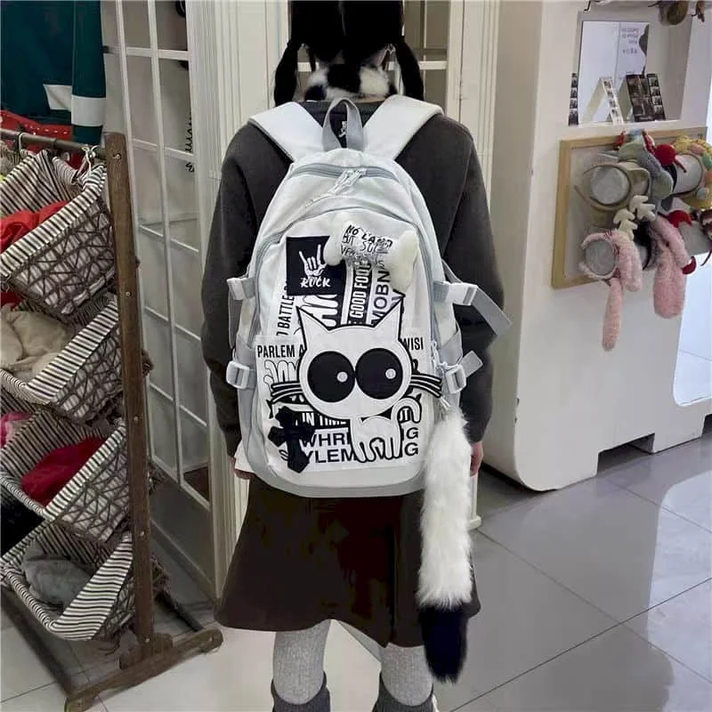 

Fashion Backpacks Harajuku Student Large Capacity Casual Niche Hiphop Rock Backpacks For Men And Women 2026 New In Travel Bags
