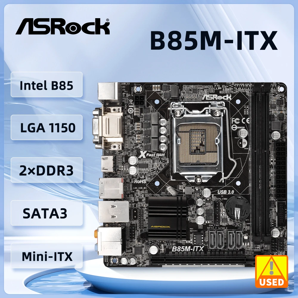 

Материнская плата ASRock B85 Mini-ITX LGA 1150 B85M-ITX поддерживает процессор Core 4170 4770 4570 4790 G3460 4360 4590S 4690 Micro-ATX DDR3