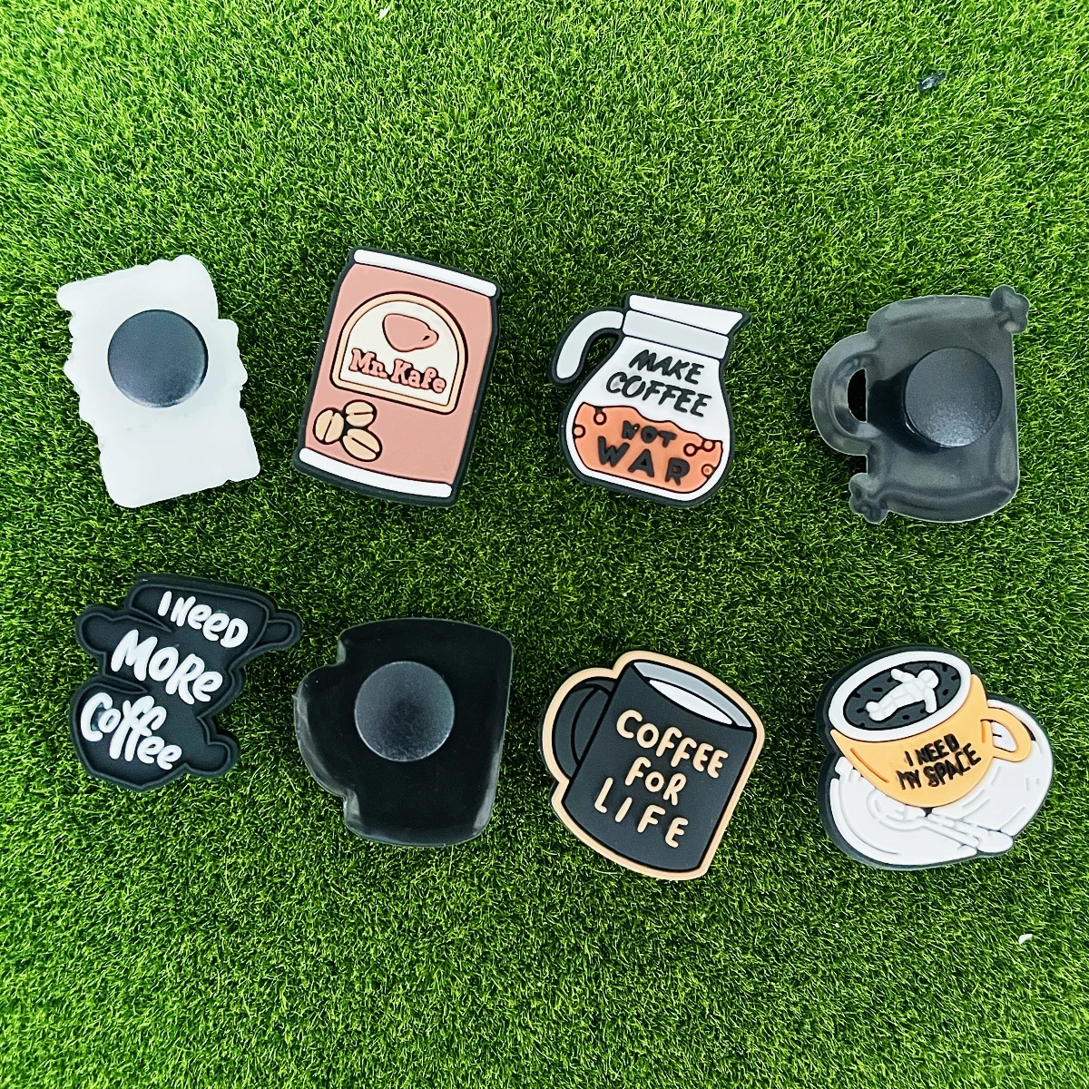 8Pcs Coffee Shoe Charms for Crocs | Personalize with Coffee Lover Shoe Charms for Men Women Adults Party Favor