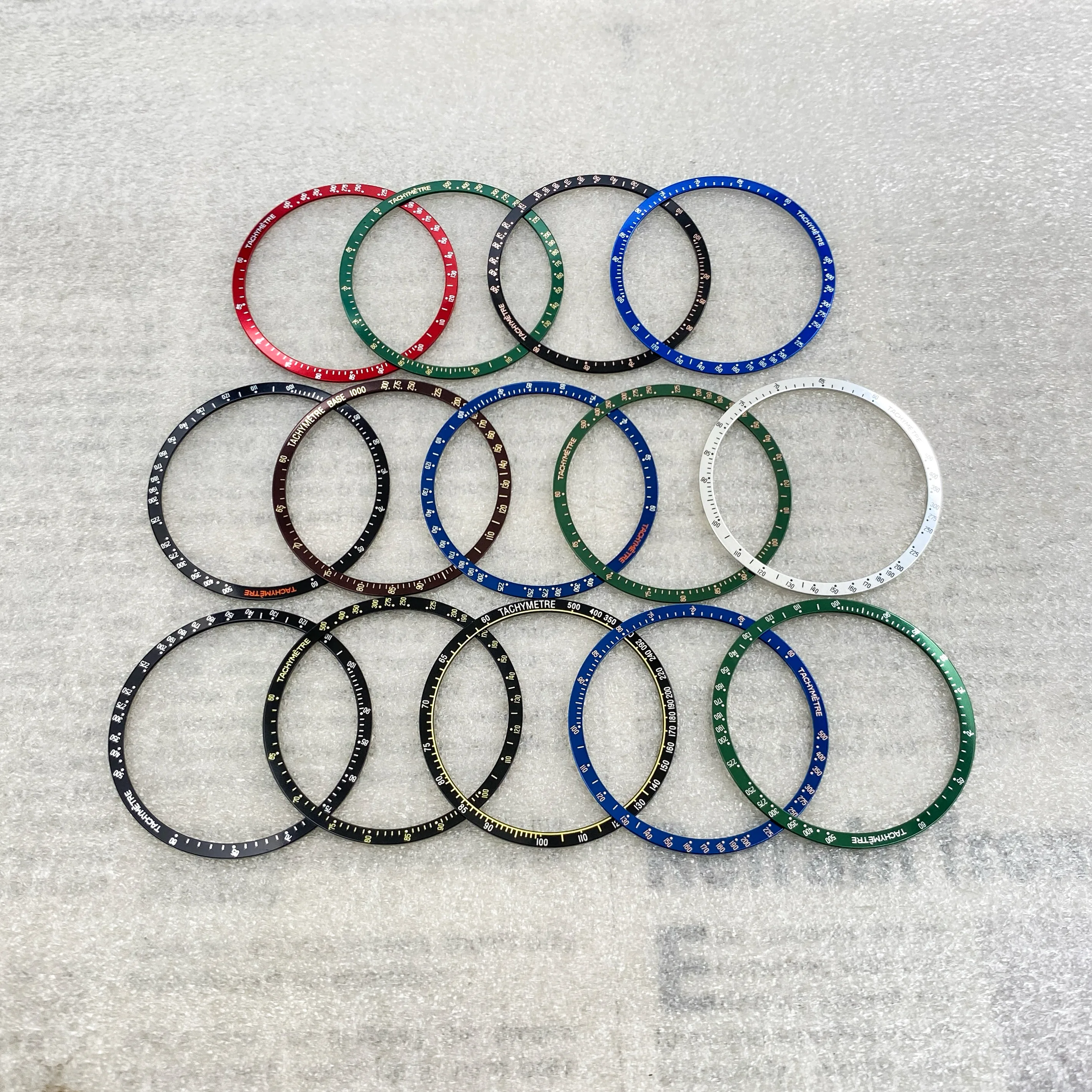 38.5mm * 34mm Multicolored Bezel Aluminum Scale Ring for Japan VK63 Automatic Movement Ring Chronograph Watch Accessories