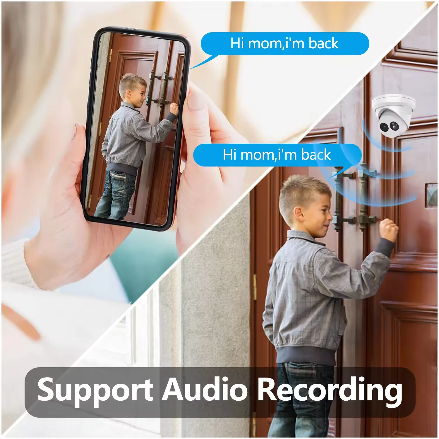 كاميرا برجية IP POE بدقة 4 ميجابكسل تدعم كشف المركبات البشرية في اتجاه واحد صوت مدمج بفتحة بطاقة SD بحد أقصى 512 جيجابايت IP67 WDR H265+