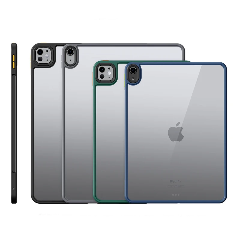 Case For iPad Pro 11 13 2024 M4 Air 11 M2 Protective Hybrid TPU + PC Tablet Bumper Ultra Thin Shockproof Cover For iPad Pro 13