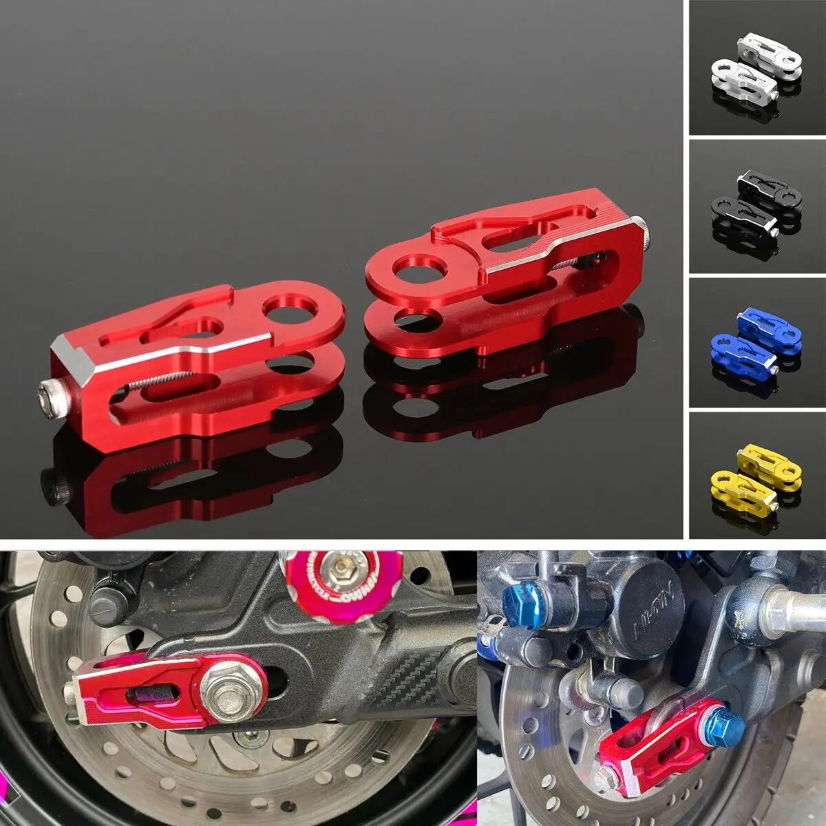 

Motorcycle Accessories 3D Aluminum Carve Rear Swing Arm Chain Adjuster Tensioner for Honda MONKEY 125 2018-2024