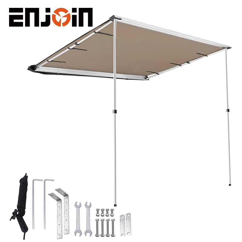 ENJOIN 2021 Hot China Outdoor Car Side Awning Roof   Tent Awning 2x2 M Aluminum Telescopic Poles 3000mm Waterproof
