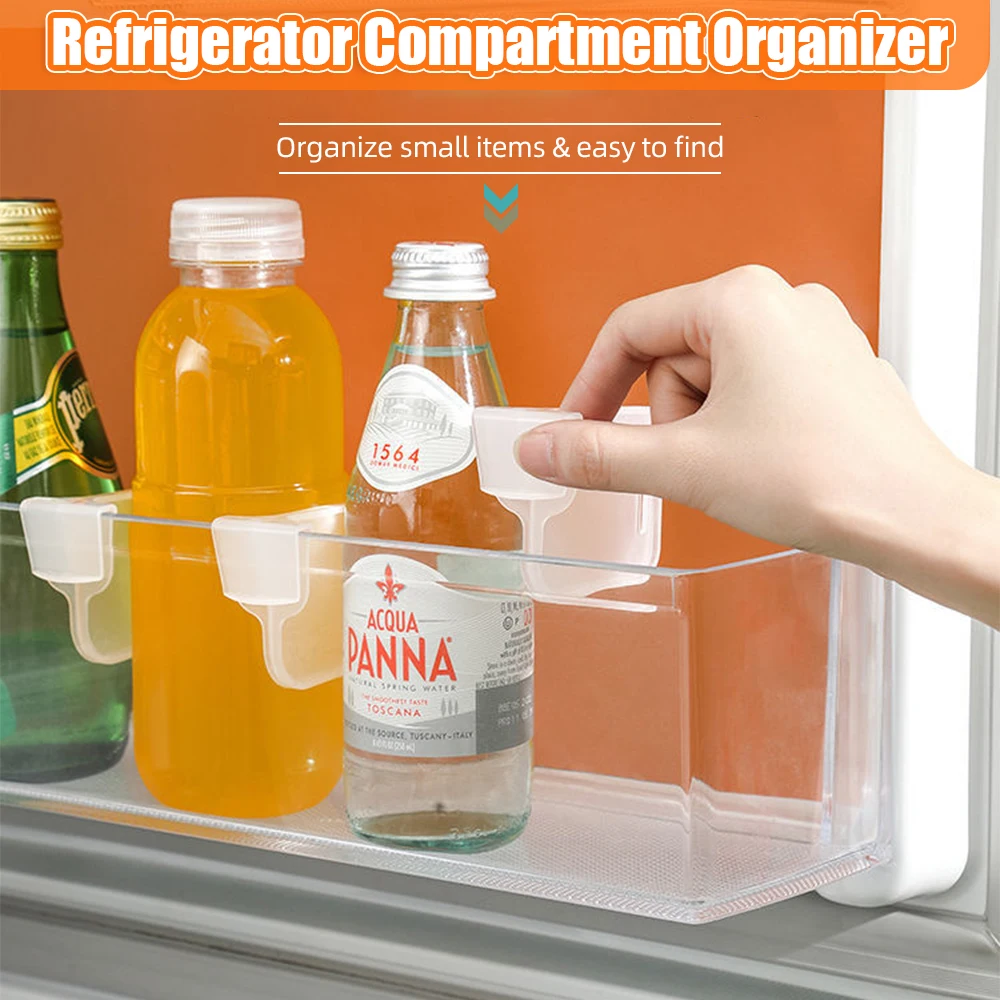 Refrigerator Storage Partition Board Retractable Plastic Divider Storage Kitchen Fridge Bottle Seasoning Split Organizer Shelf