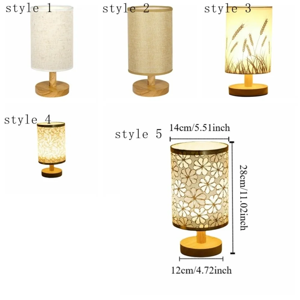 Home Decor Dimmable Bedside Lamp Linen Eye Protection USB Night Light USB Powered Portable Desk Lamp Living Room