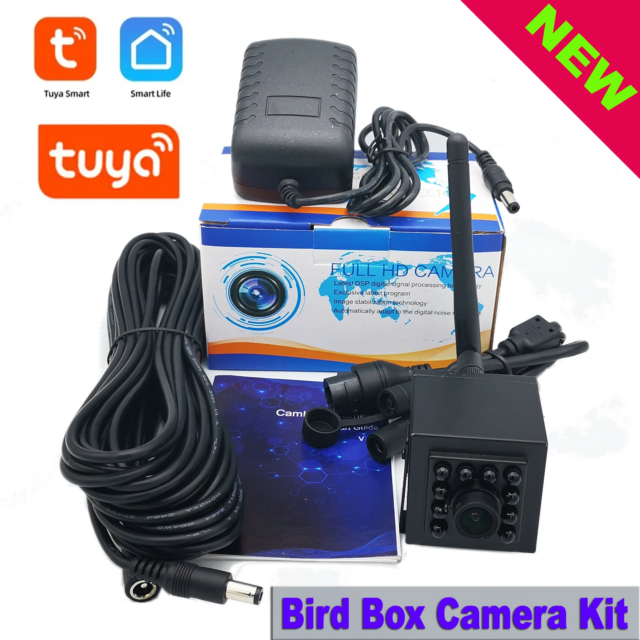 Tuya WiFi Bird Box Camera Mini Smart 1080P 2MP CCTV Night Vision Webcam IPC P2P Video Surveillance Security Monitor Alexa Google