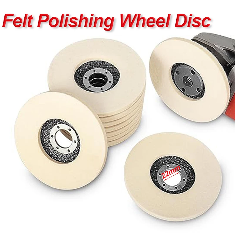 1/2/3/5pcs Wool Wheel Round Felt Polishing Wheel Disc Felt Material Wheel Pad for Metal Marble Glass Polishing/Scratch Repair