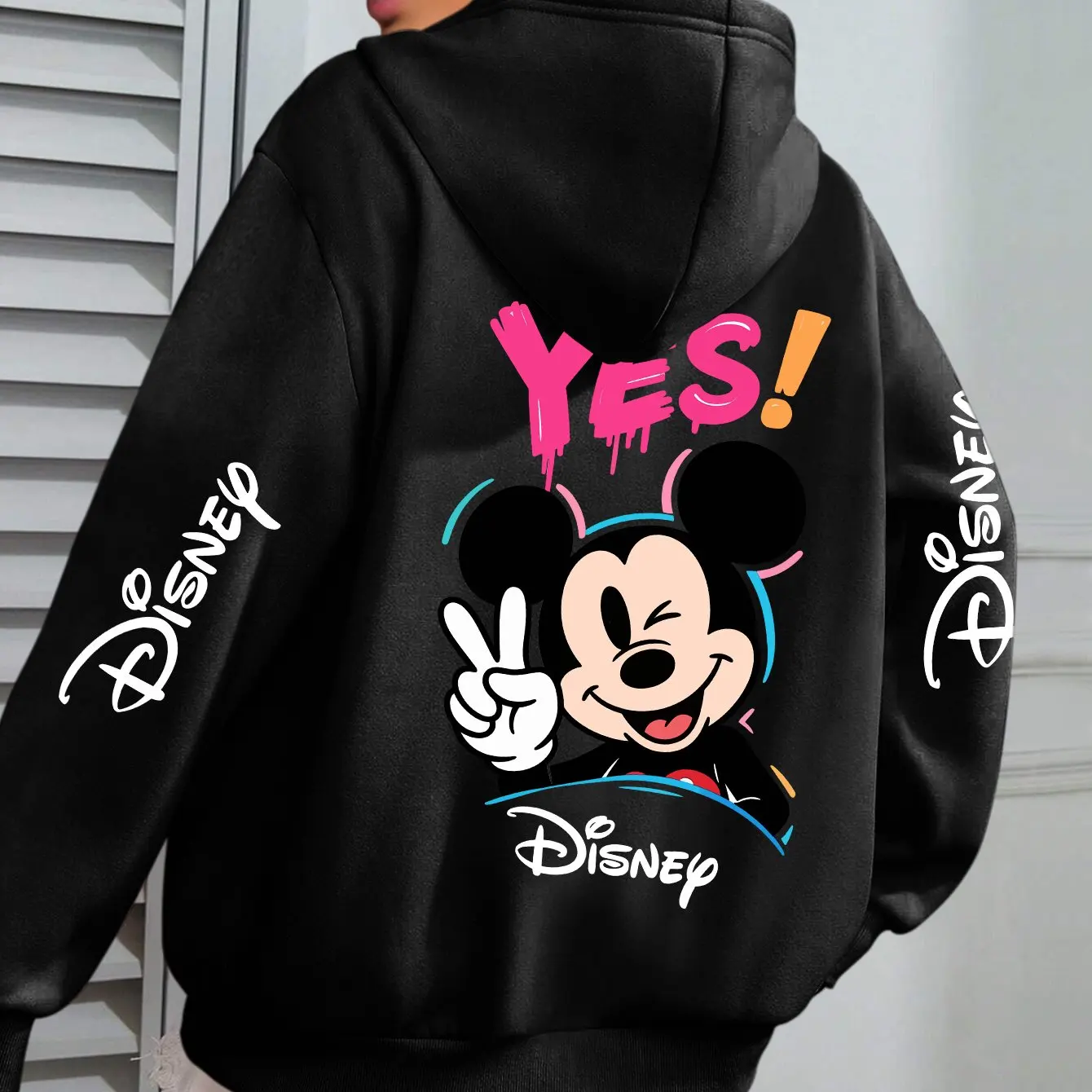 

Женские толстовки с Микки Маусом Disney, модная уличная одежда, толстовки унисекс большого размера, осенне-зимние флисовые повседневные универсальные