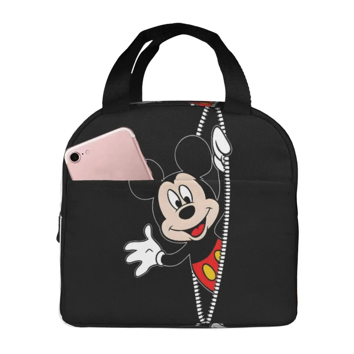 

Mickey Mouse Mangas Insulated Lunch Tote Bag for Women Animes Resuable Cooler Thermal Food Lunch Box Outdoor Camping Travel