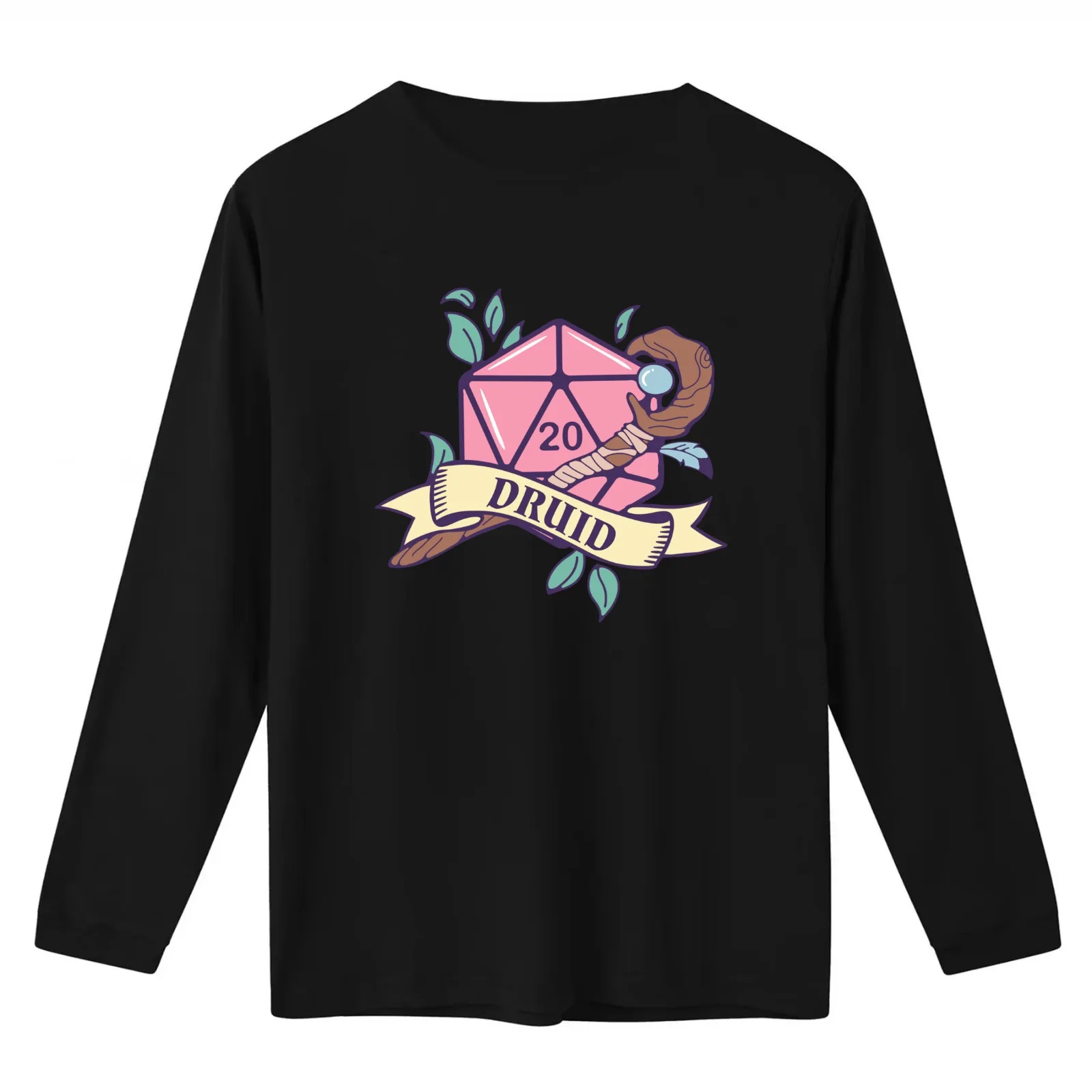 DnD Druid D20 T-Shirt Summer Casual Cotton Tee Oversized Streetwear Tops Vintage Graphic Print Loose Fit Short Sleeve