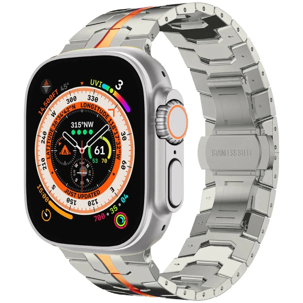 아이언 맨 시계 밴드 스테인레스 스틸 시계 스트랩 apple watch S10 46mm iwatch 시리즈 ultra9 8 7SE 시계 팔찌 밴드 45mm 40mm