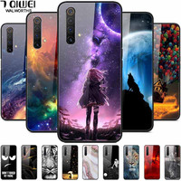 For Realme X3 Superzoom Case Tempered Glass Starry Marble Hard Back Cover for OPPO Realme X3 Superzoom Cases Protective Lion