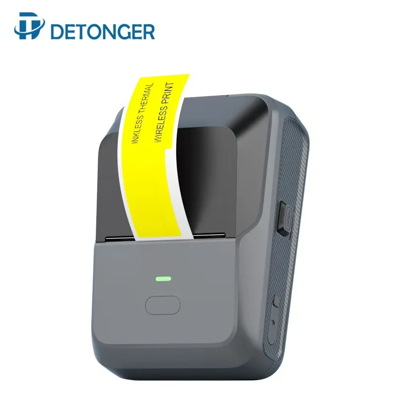 Detonger P2 Pocket Wireless Label Printer 50mm Self-adhesive Barcode Printer Mini Portable Price Tag Multifuction Printer
