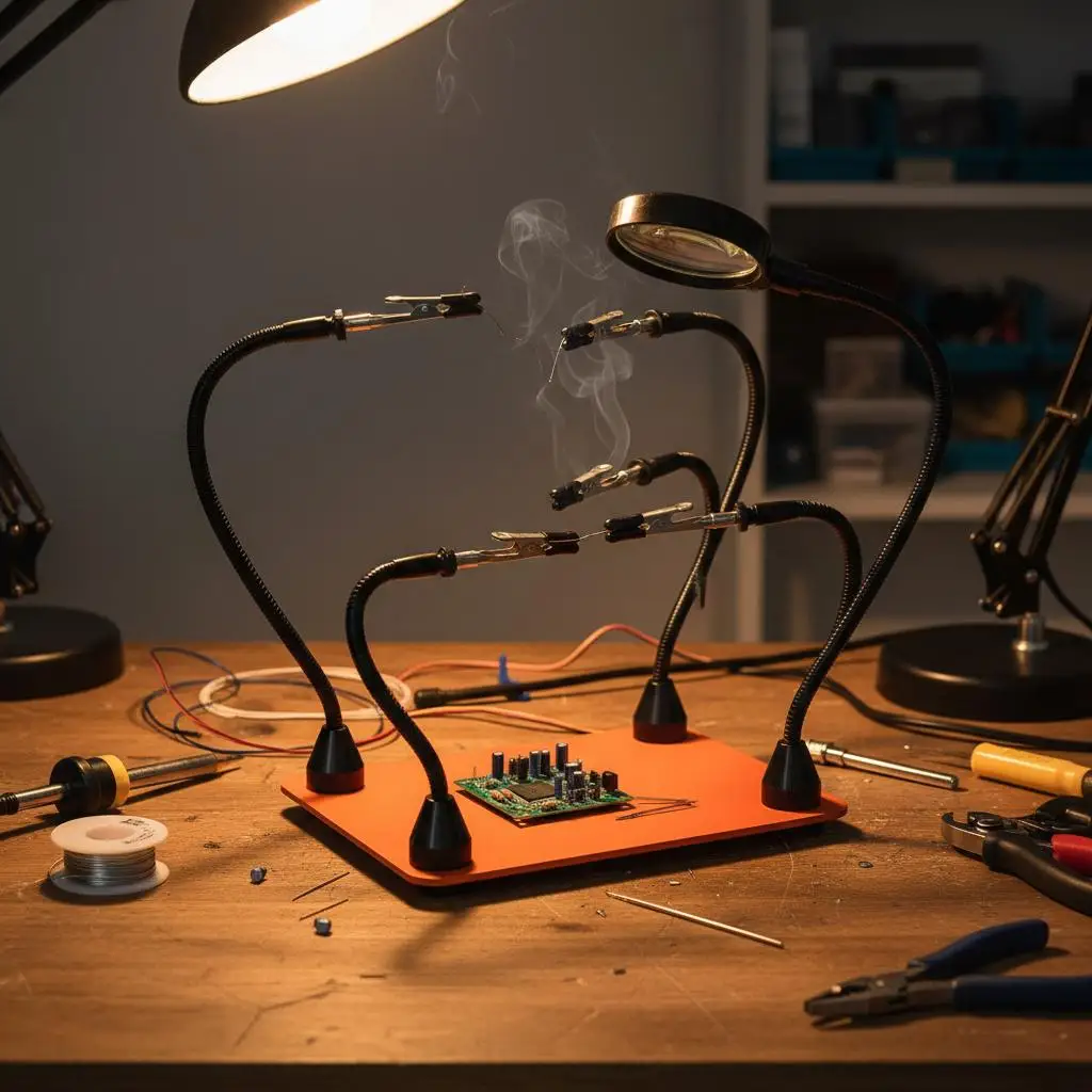 

Магнитный сварочный кронштейн 9x6 дюймов для обслуживания электроники, изготовления ювелирных изделий, поделок своими руками, с 4 регулируемыми гибкими штангами