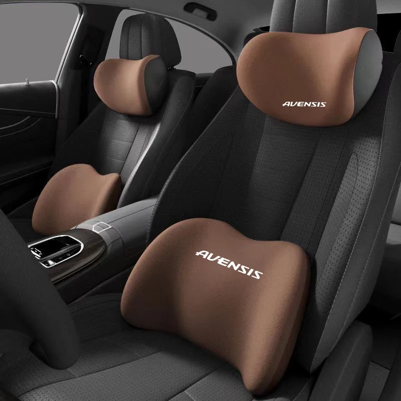 For Toyota  AVENSIS  Car Memory Foam Neck Pillow Lumbar Cushion To Relieve Cervical Fatigue Car Headrest Cushion