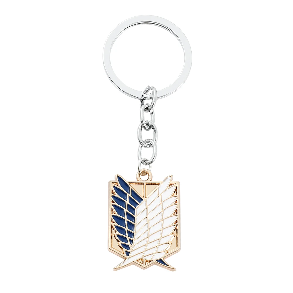 Anime Attack on Titan Emaille-Abzeichen Anhänger Dekoration Metall-Schlüsselanhänger für Frauen Männer Schmuck Accessoires Geschenk