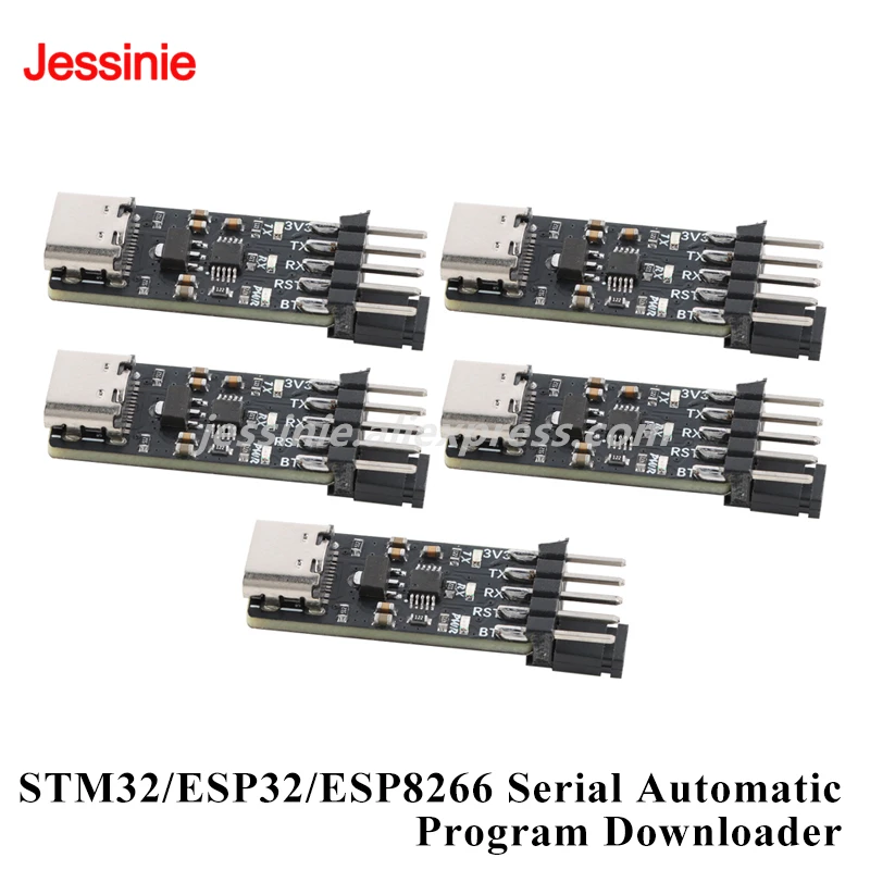 5 قطعة/1 قطعة CH340X STM32/ESP32/ESP8266 برنامج تلقائي تحميل وحدة الموقد MCU USB إلى TTL المنفذ التسلسلي GD32/APM32/CKS32/AT32