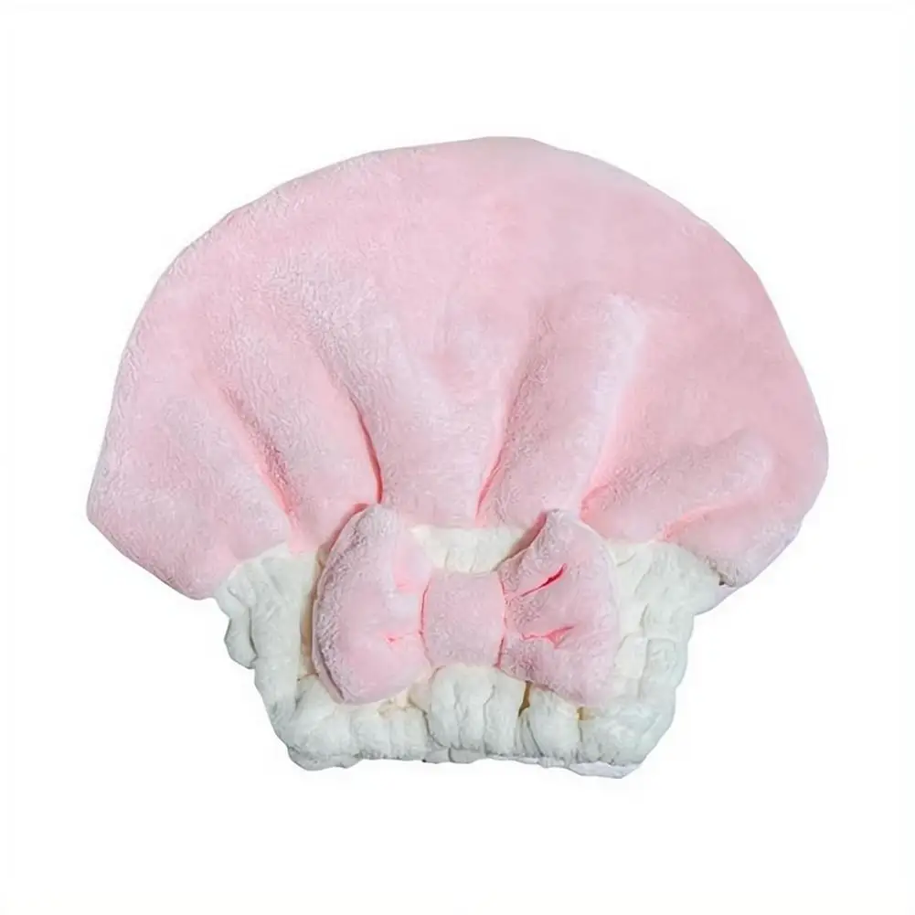 1Pc Microfiber Hair Dry Towel Absorbent Soft Head Wrap Bowknot Hair Drying Cap Hair Turban for Women Girls Dorm Bathroom Travel image 4