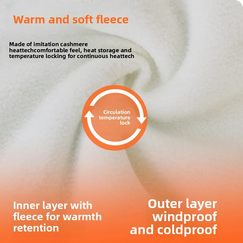 Fleece Cold Proof Thunder Cap Ski Sports Adjustable Buckle Thickened Thermal Cap Imitation Cashmere Ear Protector Riding Cap