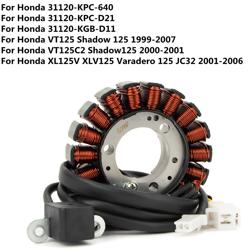 Generator Stator Coil Comp For Honda VT125 C2 Shadow 125 VT XL125V XLV125 Varadero XL 125 JC32 Motorcycle Magneto Stator Coil