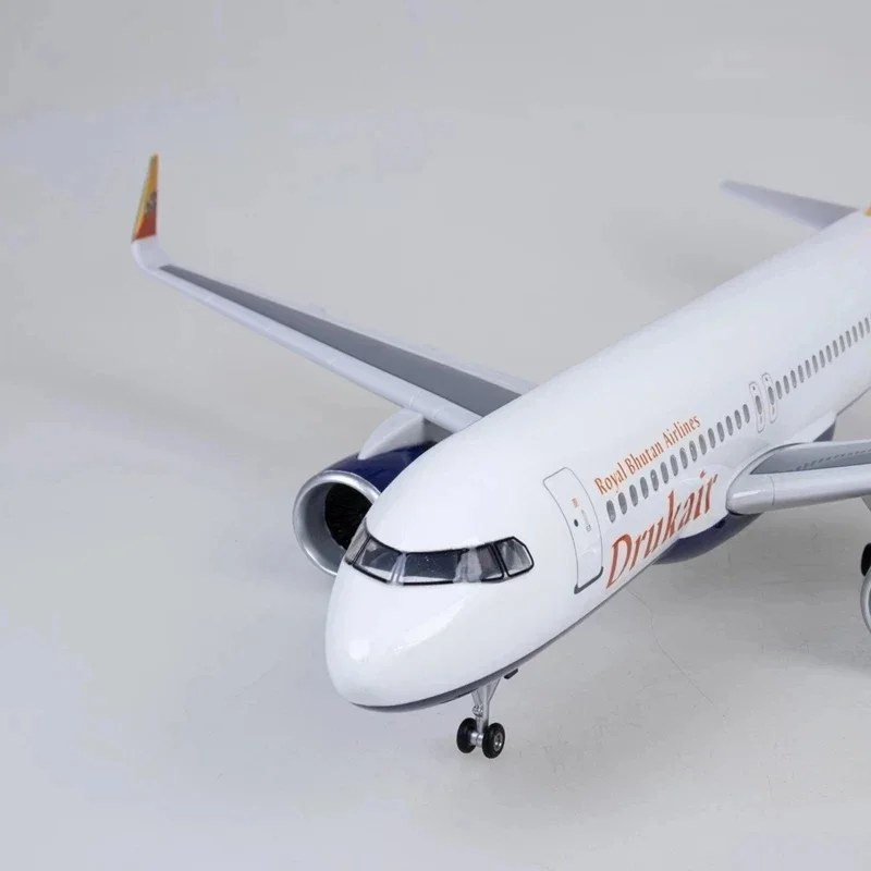 Imagem -06 - Air Dasan Drukair Airlines Modelo de Brinquedo Luz e Roda Landing Gear Diecast Resina Avião Modelo 320neo A320 Neo 8047cm