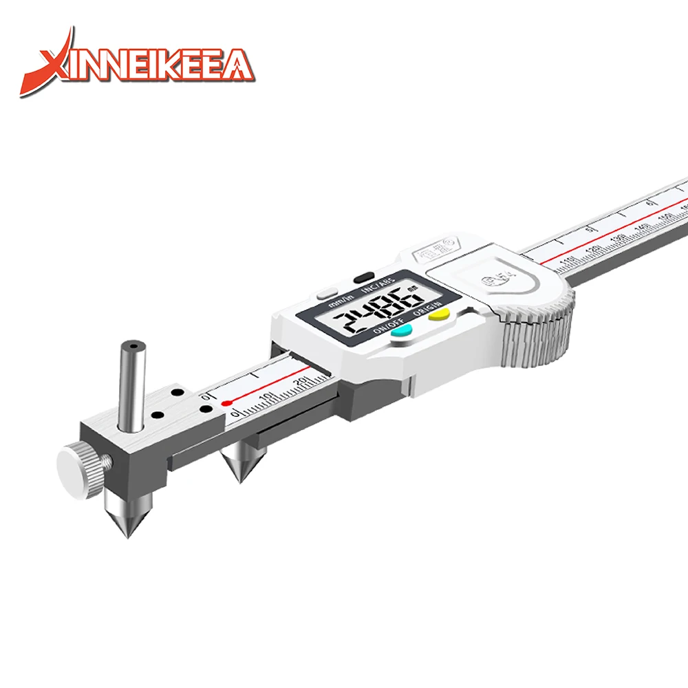 Pinza digitale a distanza centrale 10-300mm passo del foro orizzontale pinza elettronica sonda a cono strumento di misurazione della distanza del