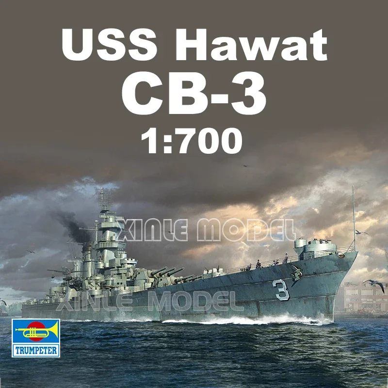 

Trumpeter 06740 Пластиковый собранный комплект модели корабля USS Hawaii Battle Cruiser CB-3 1/700