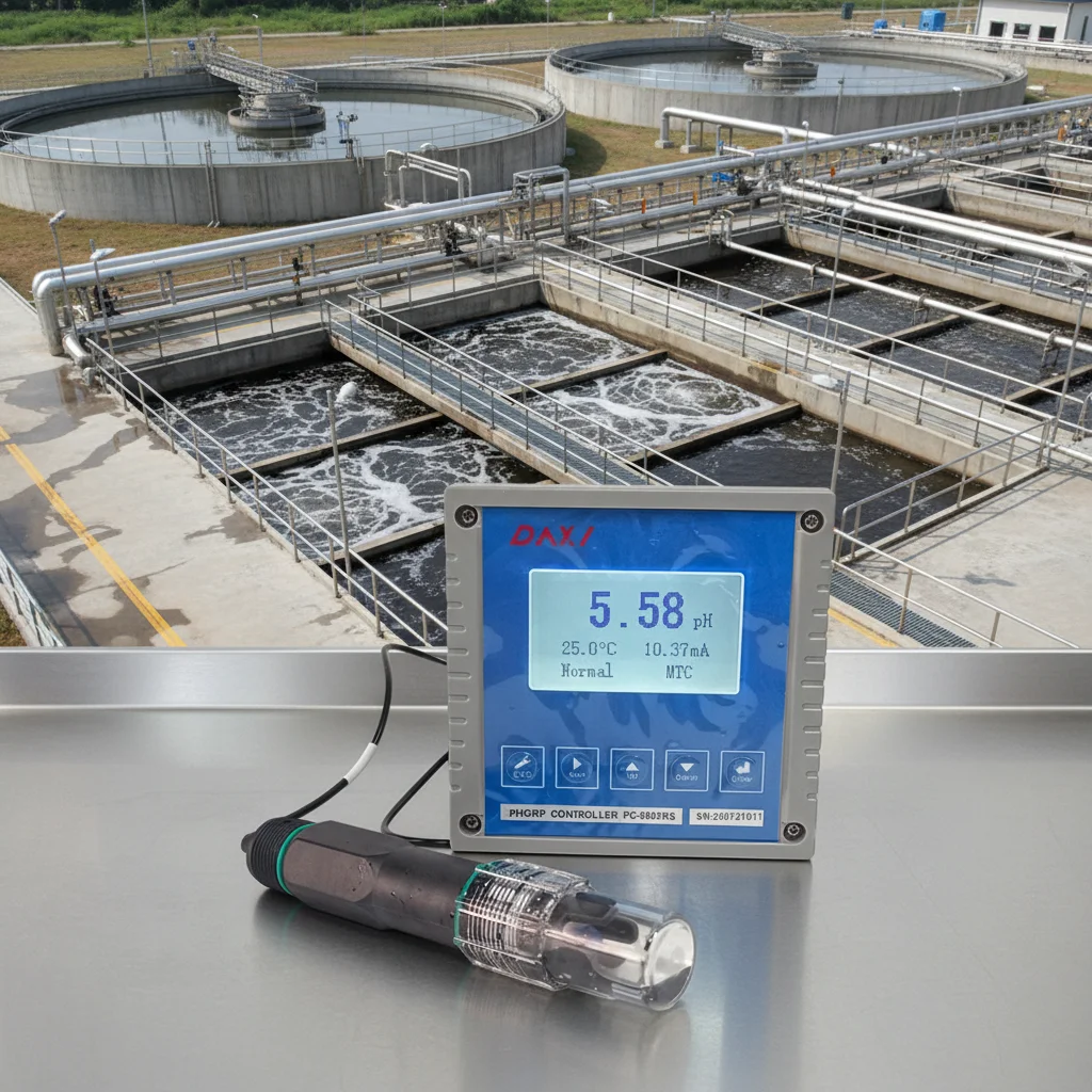 High Precision Online Ph Meter Industrial Water Quality Ana lyzer Ph Sensor Controller for Wastewater Treatment Monitoring