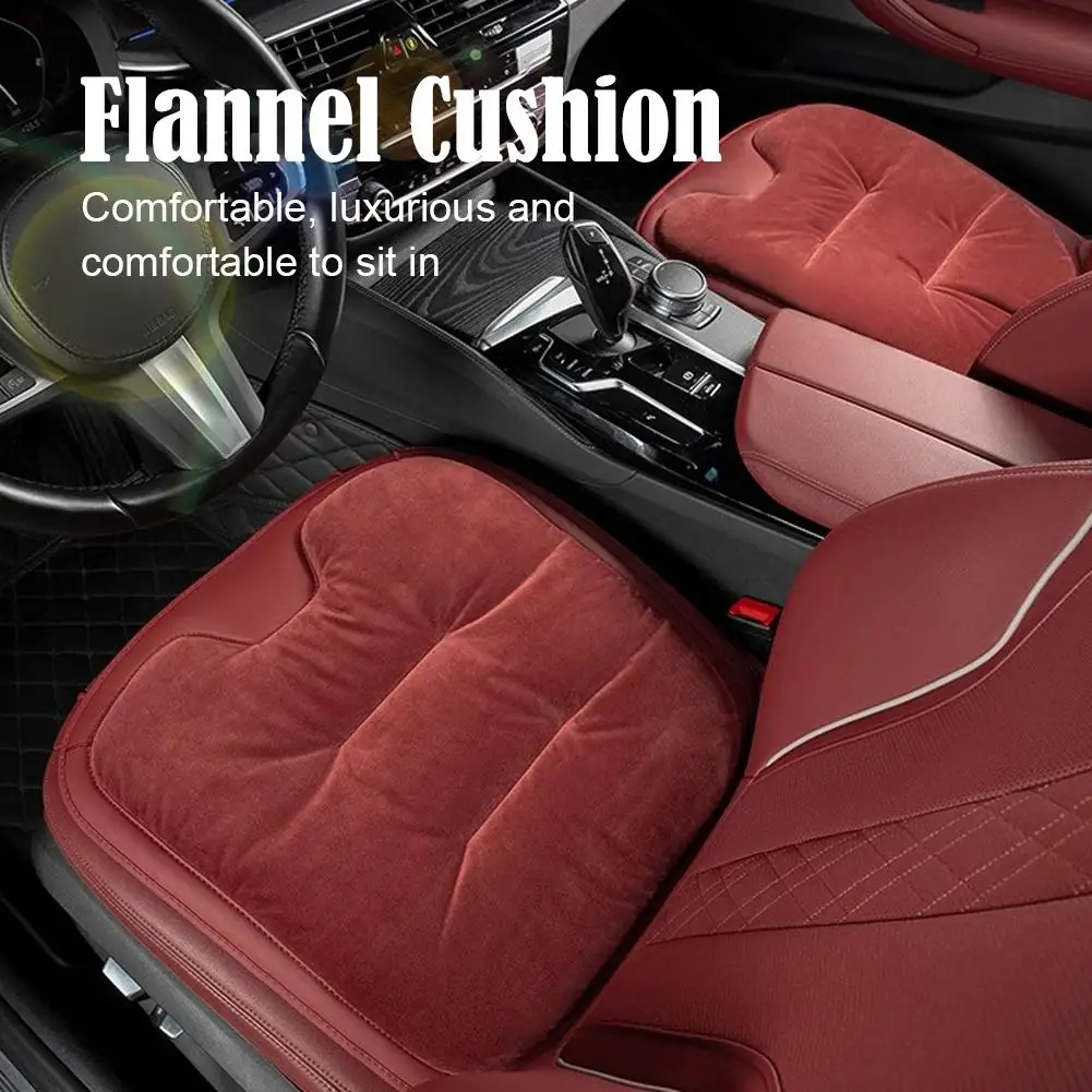 Flannel universal model three-piece car cushion winter velvet car front and rear car seat cushion thickening cushion