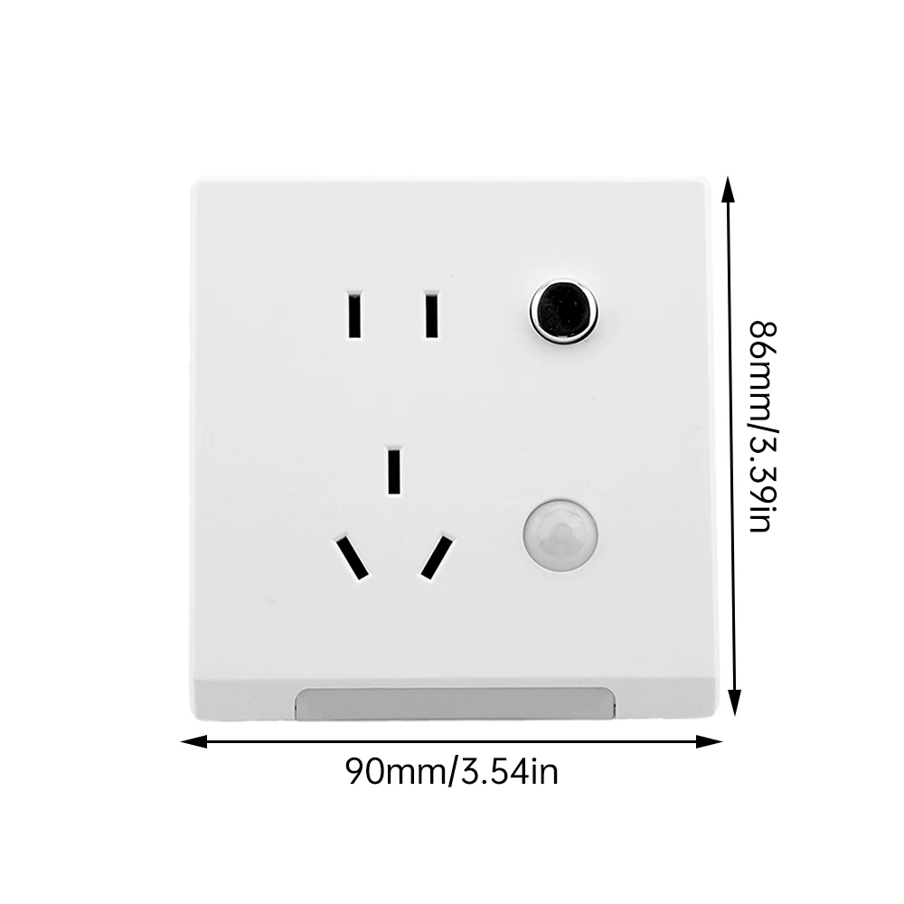 AC110V-240V 인체 감지 내장 플로어 램프, 야간 조명, 복도 침대 옆 소형 야간 조명, 86 타입, 5 홀 소켓