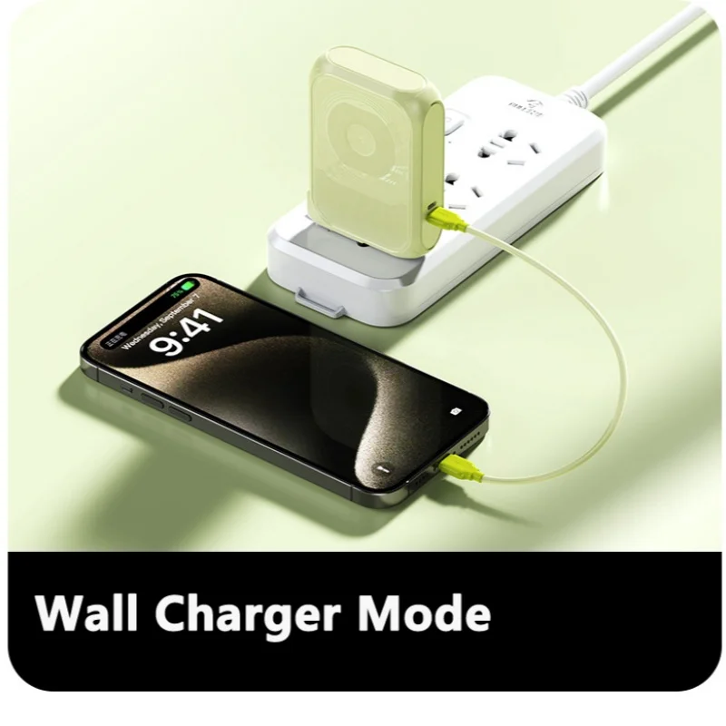 Power Bank nirkabel magnetis, Charger Dinding 20000mAh untuk iPhone Huawei 22.5W, pengisi daya Cepat Powerbank pengisi daya portabel dengan colokan AC