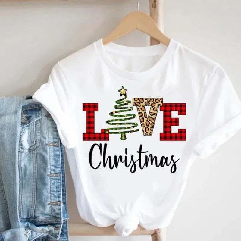 

Женская футболка с короткими рукавами, модная рубашка с леопардовым принтом и принтом «Любовь», базовая рубашка с круглым вырезом, эстетичная одежда с графикой