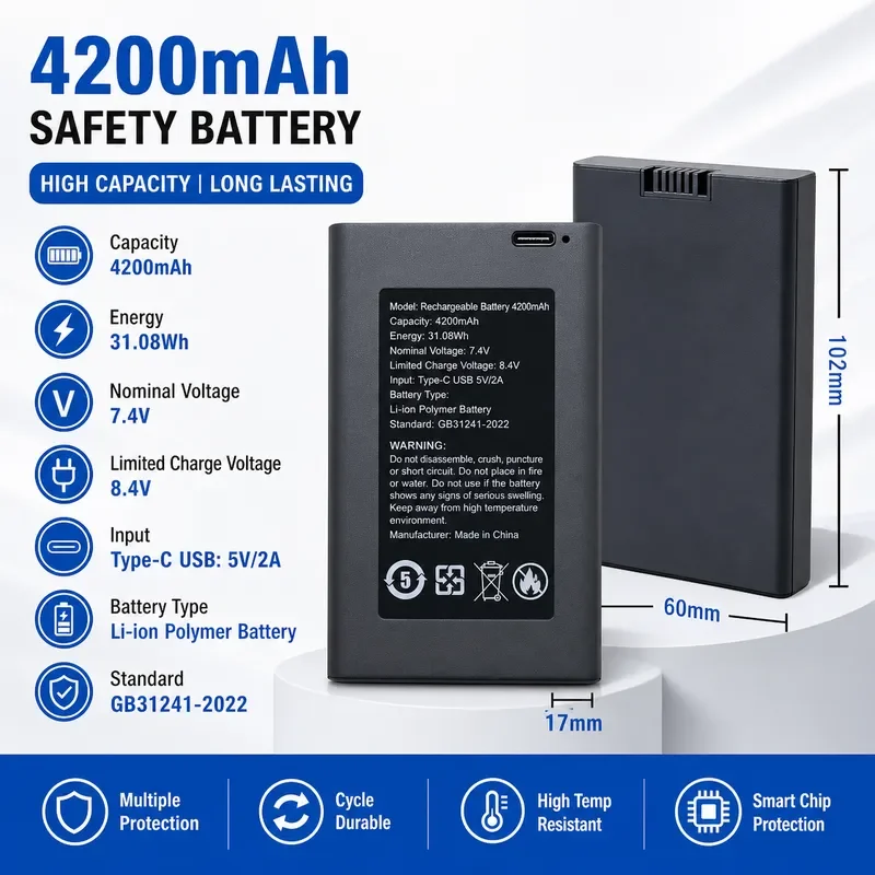 for Smart Door Lock Password Fingerprint Lock Battery YC04A Encrypted Regulated Security Battery