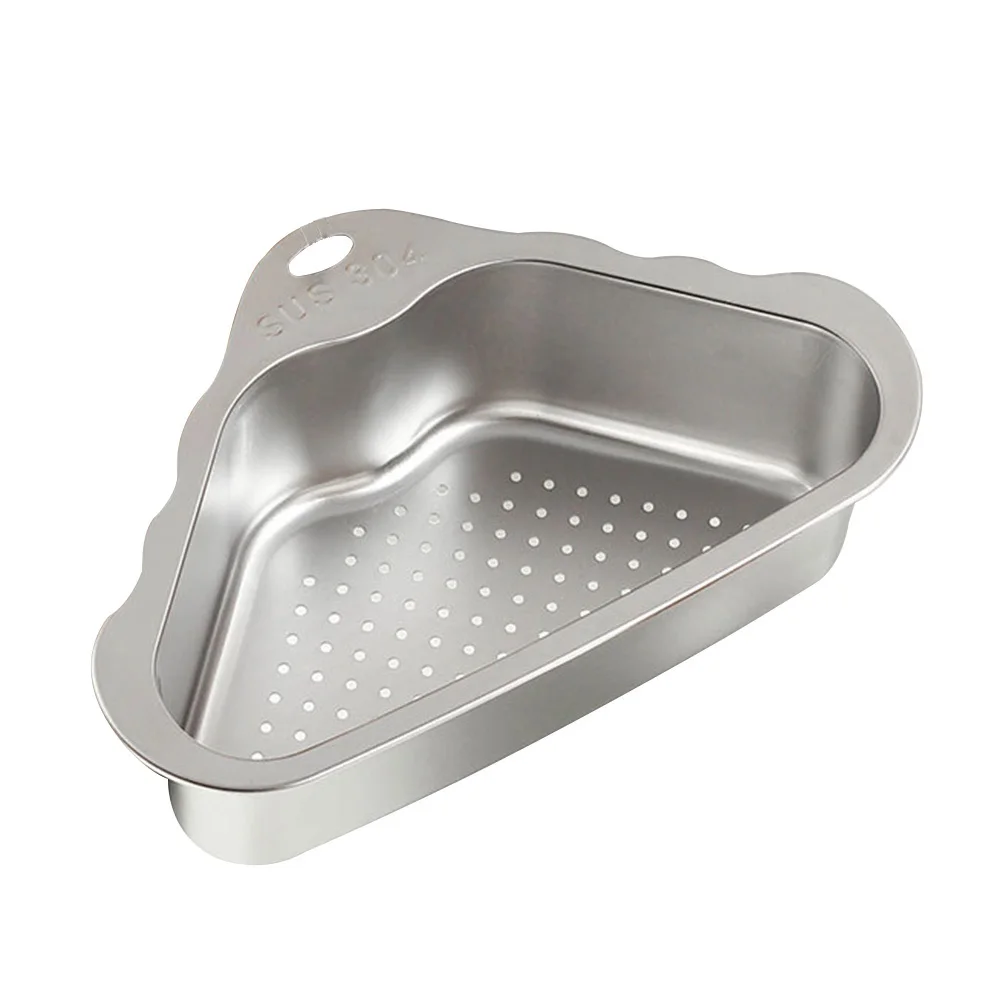 Stainless Steel Sink Draining Basket: The Ultimate Corner Sink Organizer thumbnail