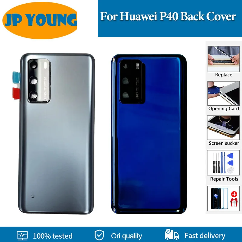 Original Back Battery Cover For Huawei P40 Back Cover ANA-AN00 ANA-TN00 ANA-NX9 ANA-LX4 Rear Door Housing Case Replacement Parts