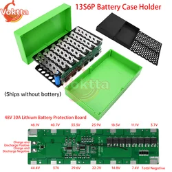 13S6P Battery Case Holder 18650 Battery Holder Nickel Strip 48V 30A Lithium Battery PCB Protection Board DIY Battery Storage Box