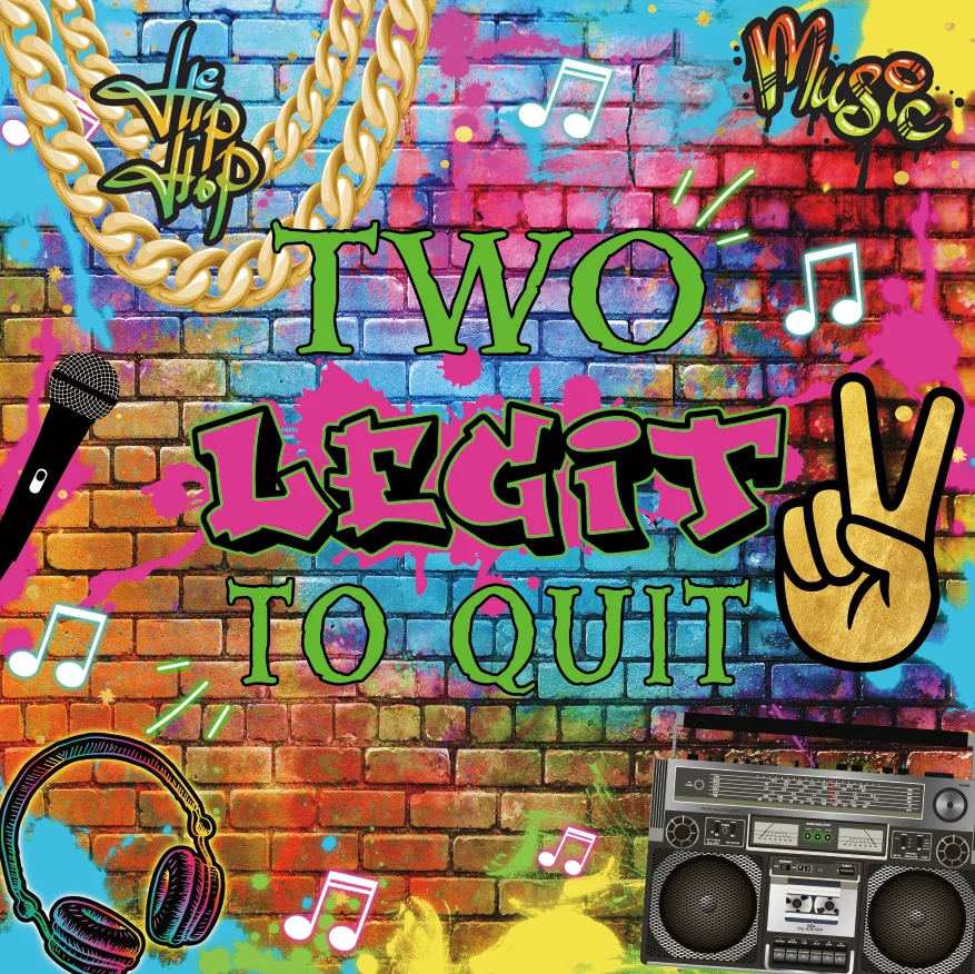 10x10FT Back To 80s 70s Hip Hop Dance Disco Music Quit Graffiti Custom Photo Backdrop Background Seamless Vinyl 300cm x 300cm