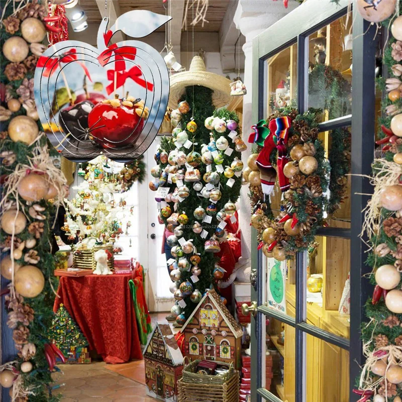 PB-6個 8インチ昇華型ウィンドスピナーブランク、庭や庭用の屋外ウィンドスピナー吊り下げ、クリスマス用