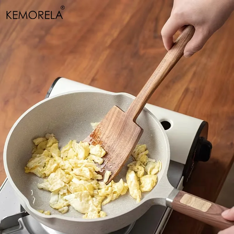 1/2PCS Acacia Wood Spatula for Non-Stick Pans -Heat Resistant Solid Wood Cooking Utensil for Sauteing And Flipping Kitchen Tools