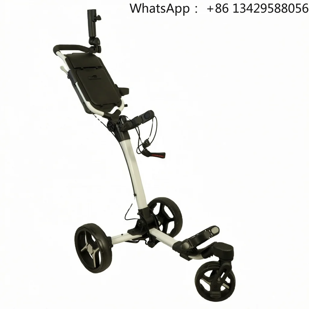 PGM Folding Golf Push Cart Aluminum Alloy Frame Lightweight Golf Trolley For Golf Range Practice Accessories