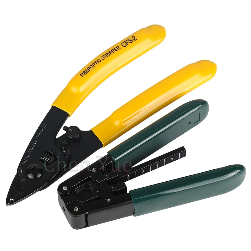 Fiber Optic Stripper Tool Combination KitCFS-2 CFS-3 Three-port Fiber Optical Stripper Or Leather Wire Stripper