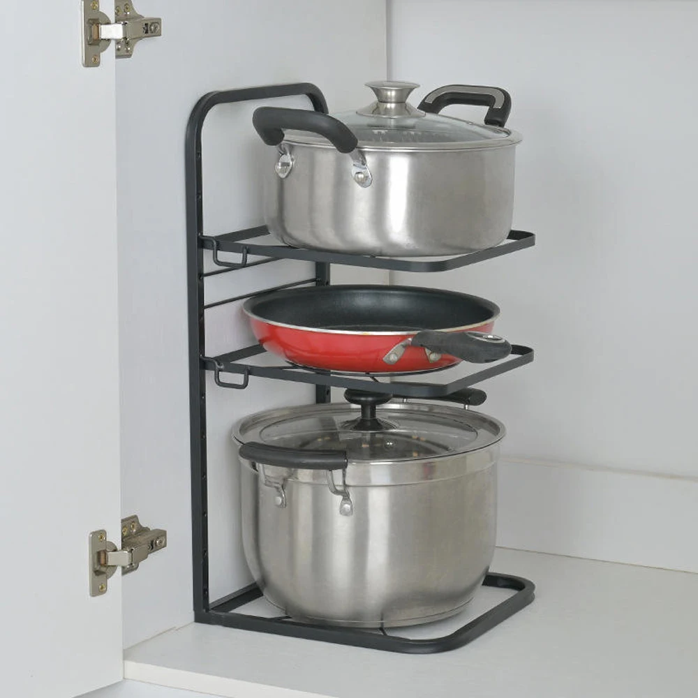 Lifeideas】estante organizador de ollas y sartenes de cocina, soporte ajustable para utensilios de cocina