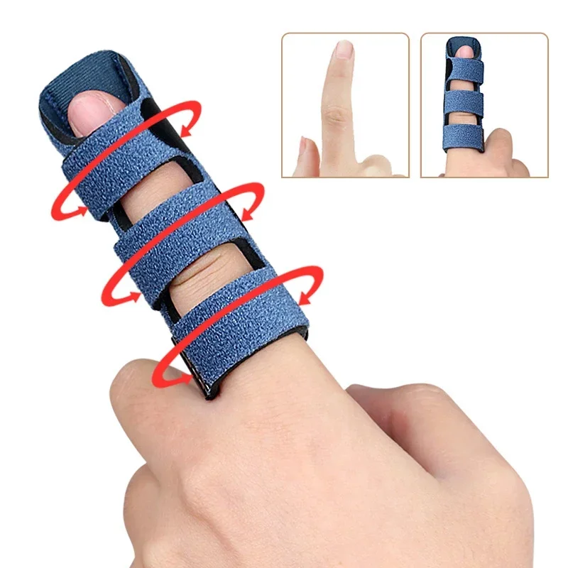 2pcs Finger Fixed Strap Breathable Finger Pain Relief Support Finger Fixation Splint Correction Brace Health Care Finger Guard