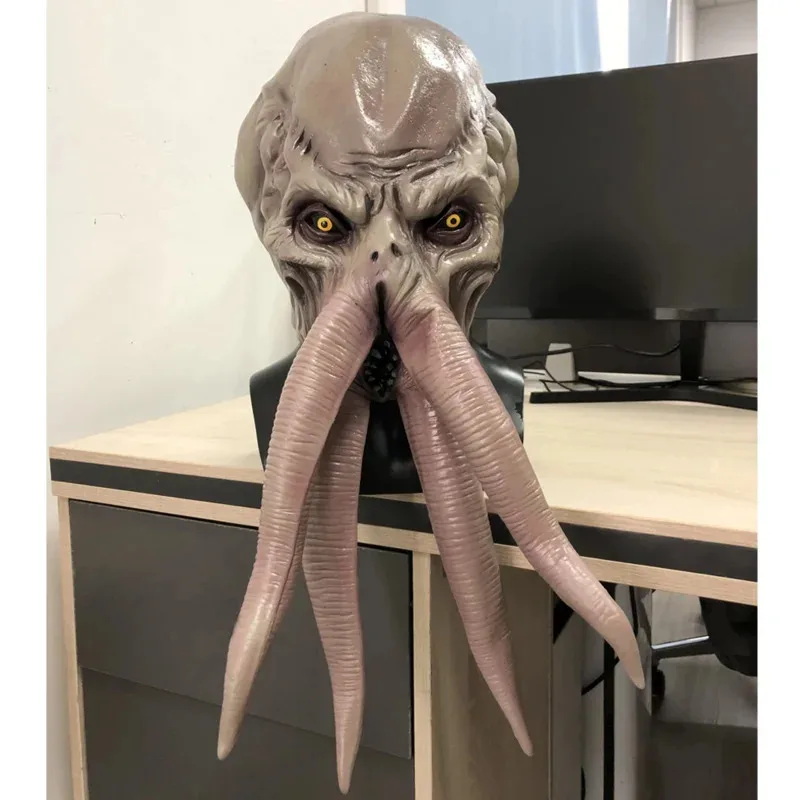 Juego Baldur Gate 3 Lllithid Mind Flayer Squiddy máscara Cosplay pulpos monstruo casco de látex regalo creativo fiesta de Halloween Cosfam