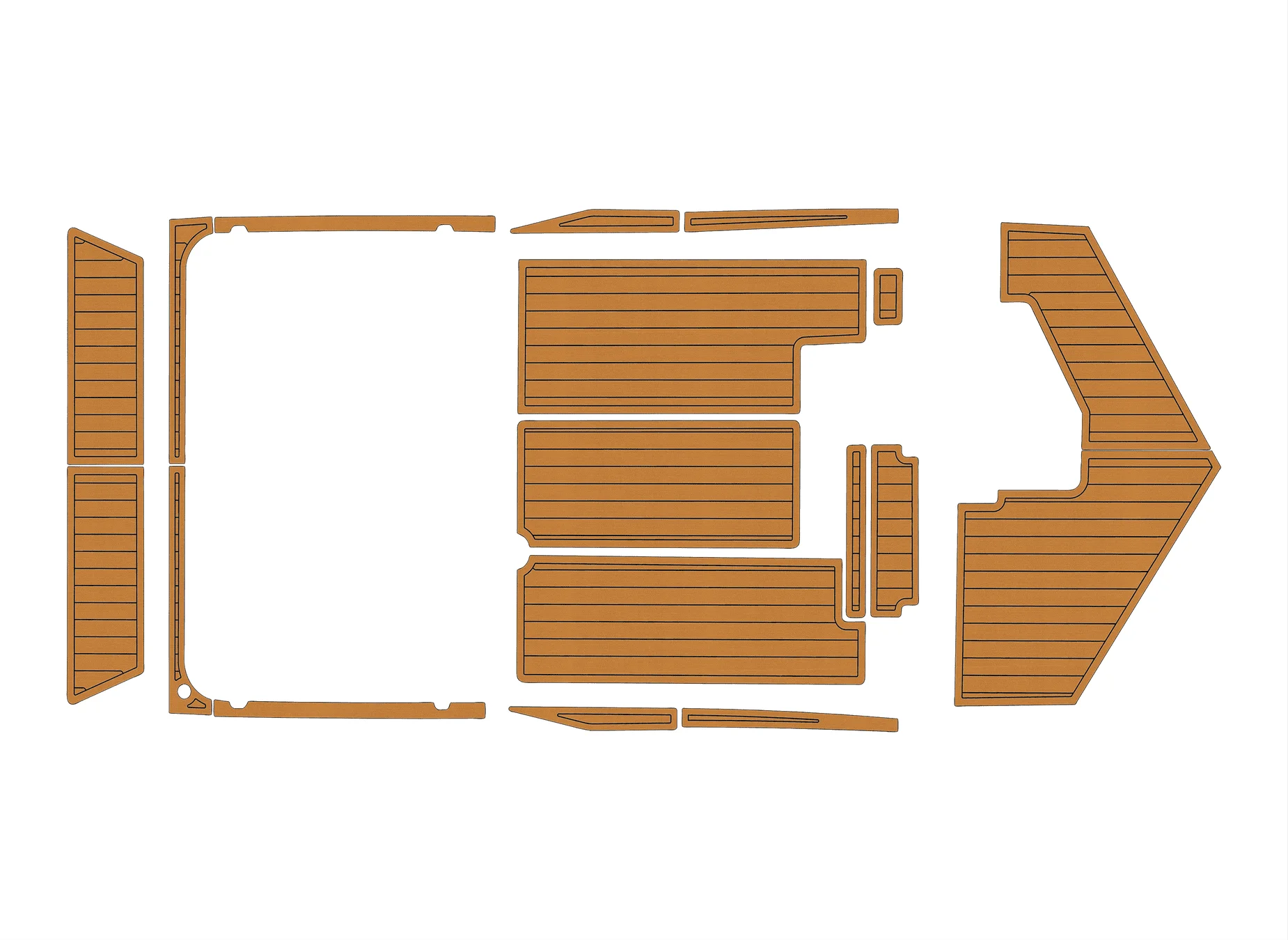 

1999 Fountain 35 Executioner 1/4" 6mm EVA foam Non-Slip PVC Teak Decking marine Mat aqua gatorstep carpet Marine Floor